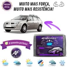 Capa Cobrir Carro MEGANE Sem Forro 100% Impermeável SEM FORRO Protege Anti-U.V SOL CHUVA