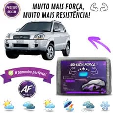 Capa Cobrir Carro TUCSON ANTIGA ARMADA FORCE Impermeável 100% S/F Protege Sol Chuva Poeira Anti-UV
