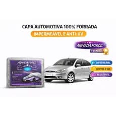Capa Carro Focus Hatch/Sedan Antigo Armada Force 100% Forrada Impermeável Protege Sol, Chuva e Poeira