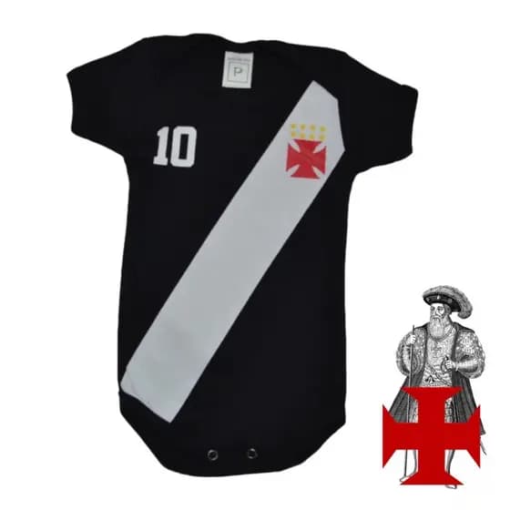 Body Bebe Vasco da Gama Temáticos Bore Infantil Time Gigante Colina Bory  infantil -Bory(K-1)