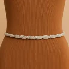 Cinto Feminino Elegante de Strass com Corrente Torcido Moda Feminina （1+1）