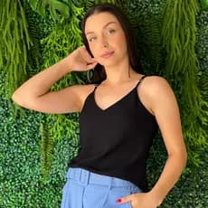Regata Feminina Alca Fina Regulável Viscose Moda Verão Roupas Femininas Blogueira