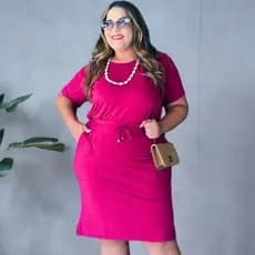 Conjunto Plus Size Blusa Tshirt e Saia Midi Fenda Lateral Feminino Adulto Malha Premium Moda Casual