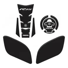 Adesivo Protetor Resinado 3D Tanque Bocal Preto ou Fibra de Carbono Moto Yzf R15