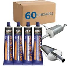 kit 60 Cola Adesivo Veda Escape Escapamento de Alta Temperatura Carro Moto Caminhão