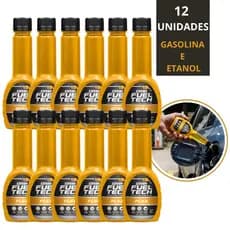 12 Aditivo Combustivel Flex Alcool e Gasolina 200 ml Limpa Bicos Injetores