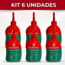 Kit 6 Oleo Singer Multiuso Lubrificante 100 ml Para Maquina de Costura Ferramentas Bicicleta