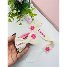 Faixinha e Prendedor de Chupeta personalizado bebê/ Saída maternidade/faixinha de luxo/ Faixinha RN e bebê personalizado