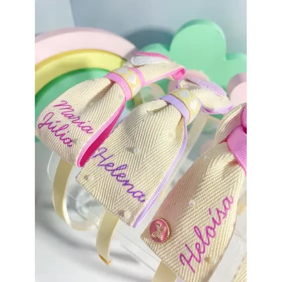 tiara personalizada infantil/tiara com nome/ tiara delicada/tiara de luxo