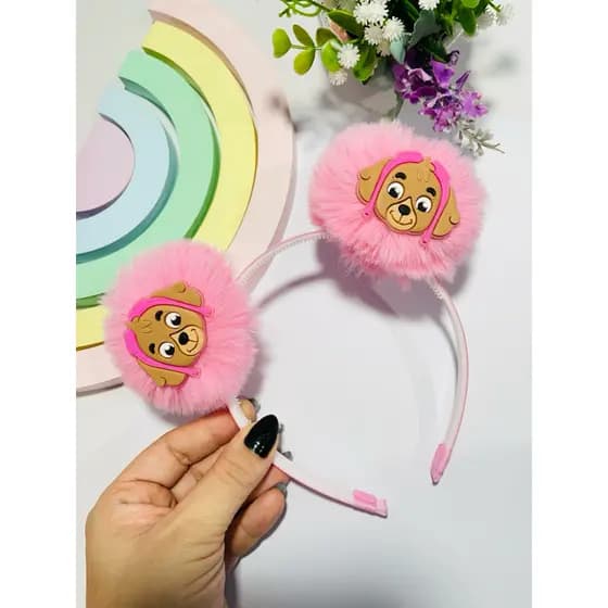 tiara Pompom infantil, tiara skye, Stitch tiara infantil