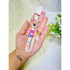 prendedor de chupeta personalizado - menina com nome personalizado , menina personalizado