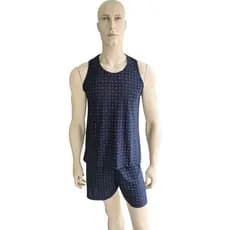 Pijama Liganete Adulto Masculino Malha Fria Estampado Regata e Short