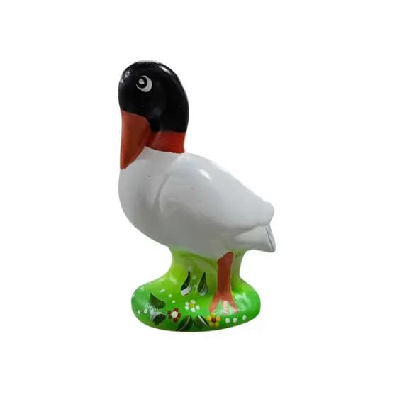 Tuiuiú decorativo em cerâmica