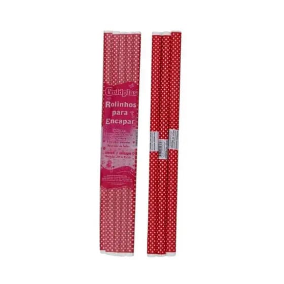 Plástico Para Encapar Vermelho - Bolinha 45cmx2m C/5