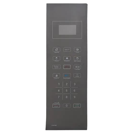 Membrana Teclado Para Micro-ondas Compatível Com Philco Pmo34e Pmo 34e Espelhada