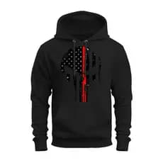 Blusa De Frio Black Skull Americas, Moletom Caveira Unissex Flanelado 100% Algodão