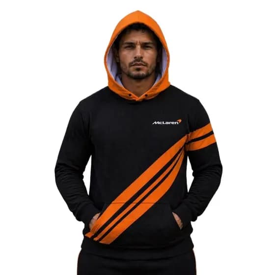 Moletom Blusa De Frio Sublimado Poliéster Corrida Formula 1 McLaren Esportivo