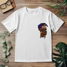 Camiseta 100% Algodao Tecido Premium Estampa Lateral Ideal Para Fãs De Trap