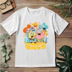 Camiseta100% Algodao com estampa divertida e cheia de cores vivas e vibrantes!