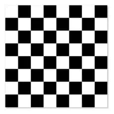 Pista de Dança Xadrez Preto e Branco 2,00x2,00 2x2 Tapete Lona