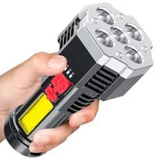 Lanterna de mãoTática LED Recarregável Mais Potente Prova da Agua Camping Recarga USB Camping