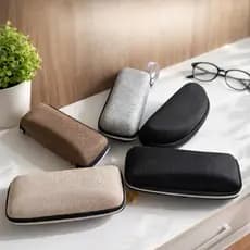 Kit 2 Estojo para Óculos de Sol Case Grau com Ziper Resistente Feminino Masculino Grande Rigida