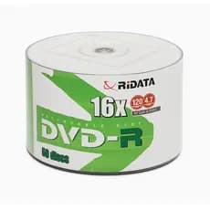 100 Unidades Dvd-r Virgem Ridata Logo 16x 4.7gb 120min
