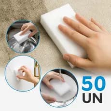 Esponjas Mágica Melamina Multiuso Tira Manchas Limpa Tênis 50un
