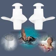 Abafador De Som Silicone Reutilizável Para Dormir Estudar Tampão Branco