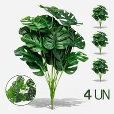 Planta Artificial Costela de Adão Arranjo Decoração Jiboia Folhagem Tropical