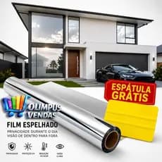 Insulfilm Espelhado Prata 75cm Anti Calor Privacidade Total