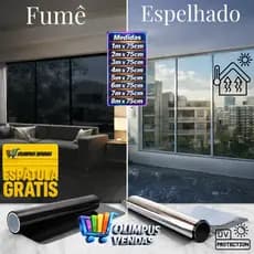 Insulfilm G5 Fumê ou Espelhado p/ Janela Vidro (Escolha o Modelo) Privacidade Anti Calor