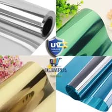 Insulfilm para Janela Espelhado 50ctm Prata, Azul, Dourado