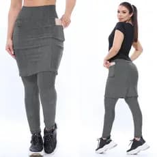 Calça Saia Fitness Moda Evangelica Caminhada Aacdemia