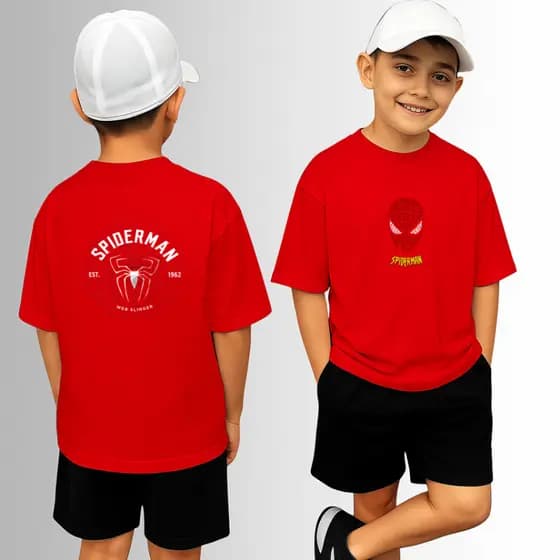 Conjunto Camiseta Infantil Juvenil Unissex Spider Man 1962 Homem Aranha Estampado