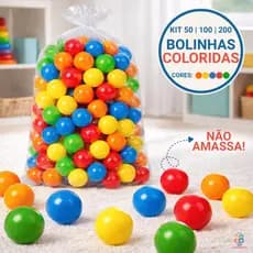 Kit 50/100/200 Bolinhas De Plástico Para Piscina Infantil Sortida