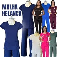 PIJAMA CIRÚRGICO SCRUB FEMININO MALHA HELANCA