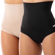 Kit Calcinha Cinta Modeladora Cintura Compressão Seca Barriga Cós Super Alto Promoção