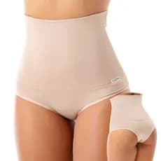 Calcinha Modeladora Cintura Alta Compressão Barriga Cós Super Alto Sem Costura Pós Cirúrgica
