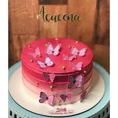 Topo de Bolo Personalizado. Tema: Borboletas