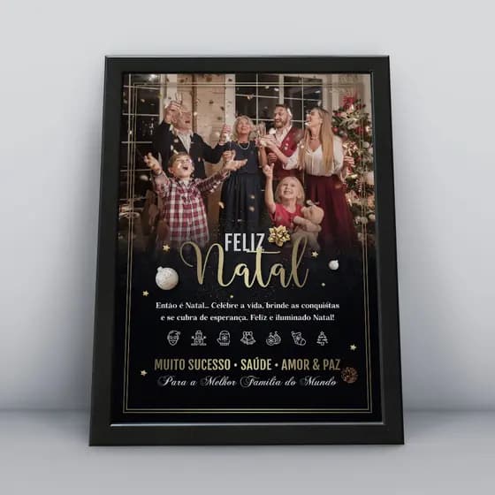 Quadro decorativo personalizado, tema: Natal