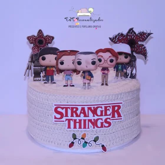 Topo de Bolo Personalizado. Tema: Stranger Things