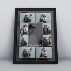 Quadro decorativo personalizado com fotos vovós, tema: dia dos avós 04