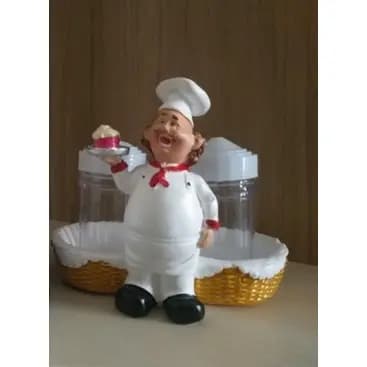 Cozinheiro Porta Paliteiro Saleiro Cupcake Brinde Acessórioluxo