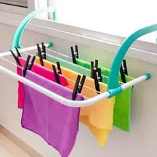 Varal Portátil Dobrável de Janela Porta Roupa Íntima Dobrável Multiuso Ideal para Apartamento