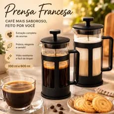 Prensa Francesa Cafeteira Café Gourmet Cremeira Leite e Chá