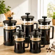 Kit Cafeteira Prensa Francesa 350 ml Café Gourmet Leite Cremoso com Espuma Chá Presente Prenda
