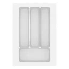 Organizador Porta Talheres Separador Gaveta Branco Lj-030 Divisórias Utensílios Cozinha