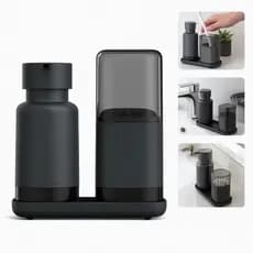 Kit Banheiro Lavabo 3 Pecas Porta Escova Sabonete Liquido Ou