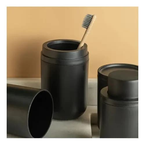 Porta Escova De Dente E Creme Dental Com Tampa Banheiro